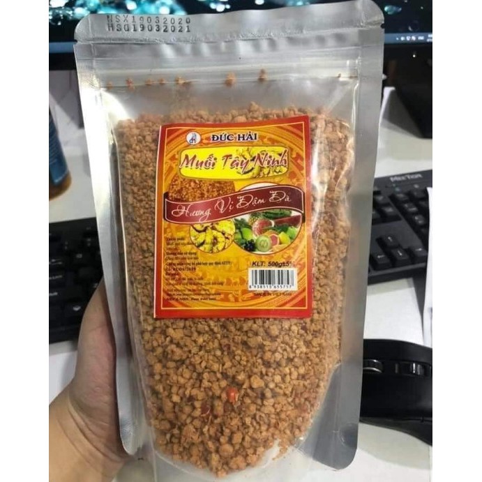 Muối tôm tây ninh dạng hạt túi 500g - hàng loại 1