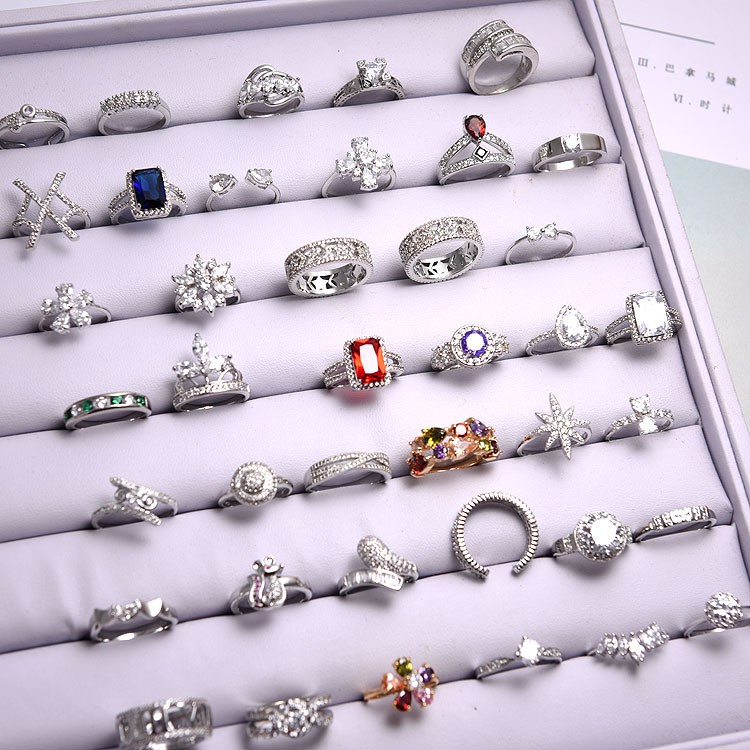 Nhẫn đính đá nhân tạo cao cấp - mely 713