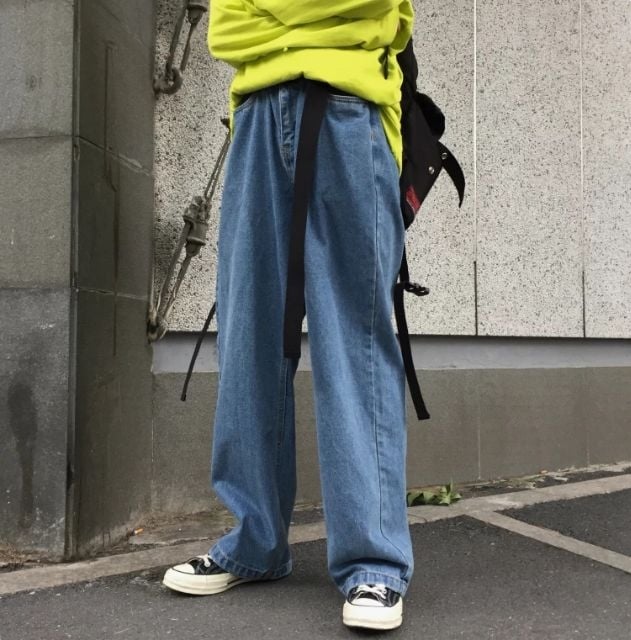 [HCM][SẴN+ẢNH THẬT] Quần jean bò ống rộng ulzzang Oversize