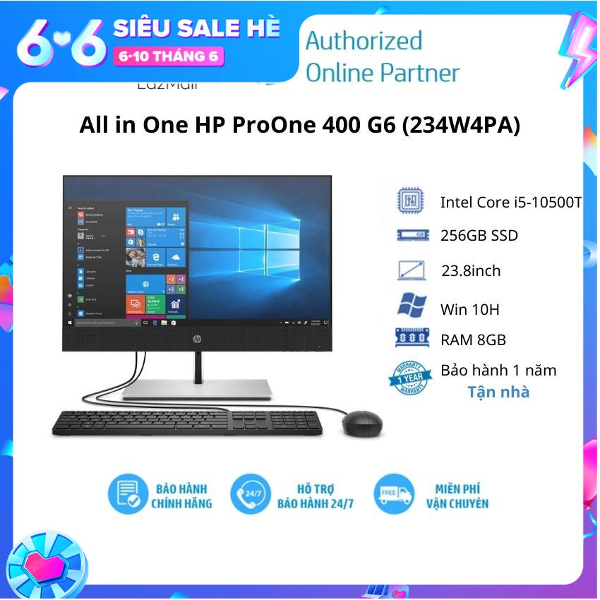 Máy tính để bàn all in one hp proone 400 g6 / intel core i5-10500t / ram 8gb/ 256gb ssd/ intel uhd graphics/ 23.8inch/ cam/ k&m/ wl bt/ dvd/ win 10h/ 1yr