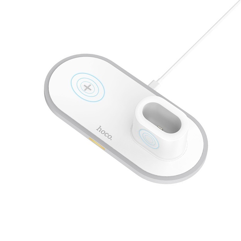 Đế sạc không dây 3in1 Hoco CW21 chip sạc thông minh hỗ trợ sạc cho SmartPhone iWatch AirPods