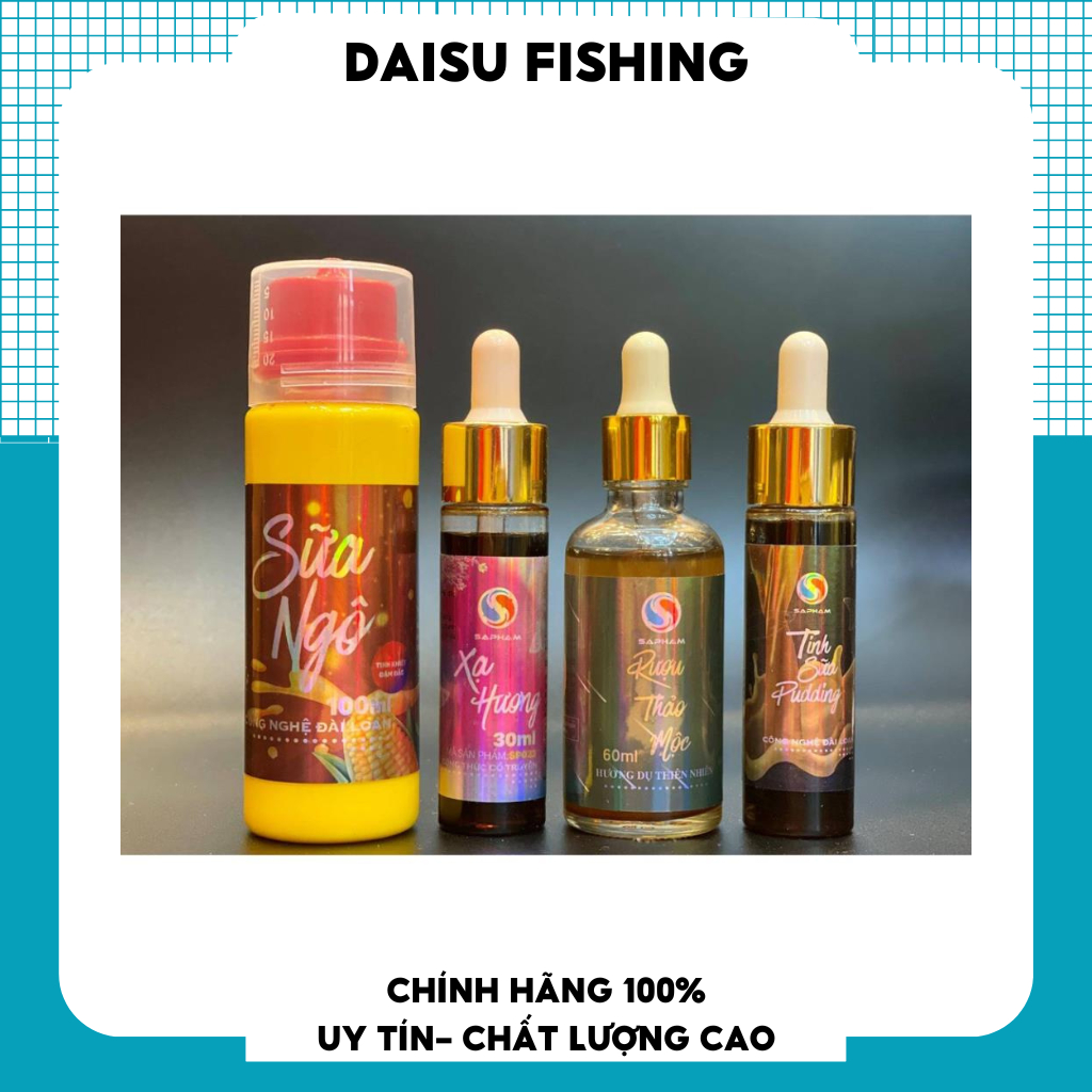 Combo câu cá chép sa phạm sữa ngô,xạ hương,rượu thảo mộc,pudding