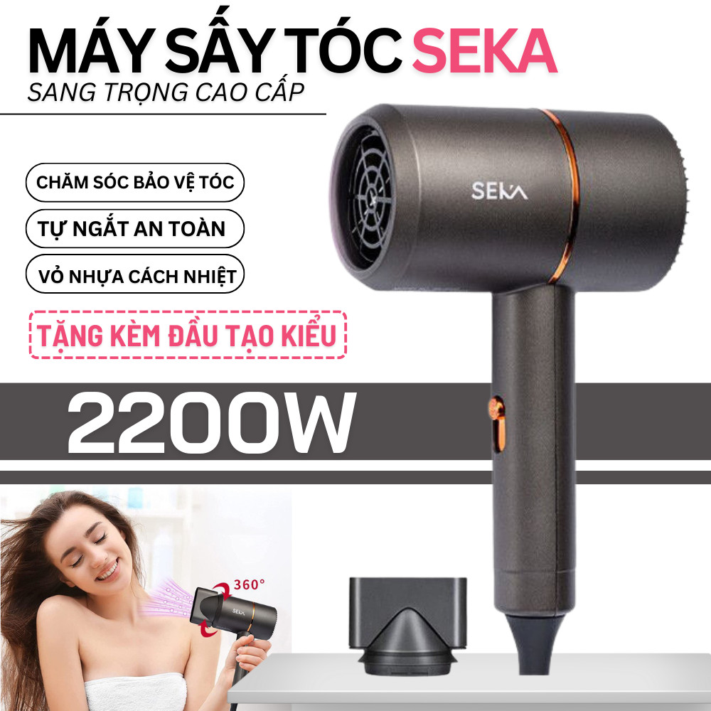 Máy sấy tóc seka cao cấp công suất 1200w, máy sấy tóc mini gấp gọn sấy 2 chiều nóng lạnh thiết kế chuẩn salon giúp tạo kiểu tóc chuyên nghiệp