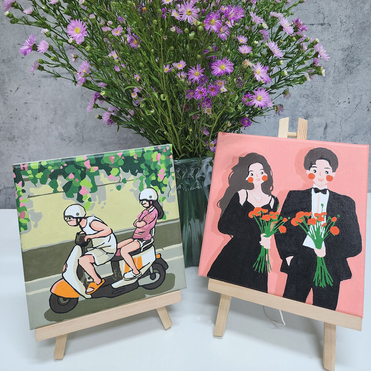✅Giá vẽ mini dành cho tranh số hóa size 20x20cm