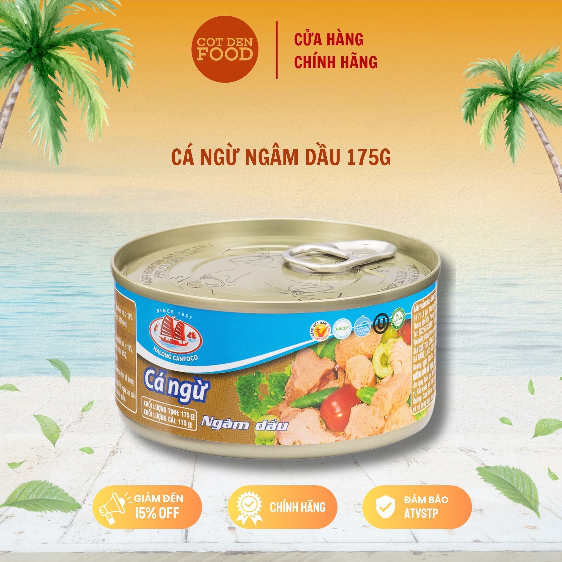 Cá ngừ ngâm dầu hạ long 175g