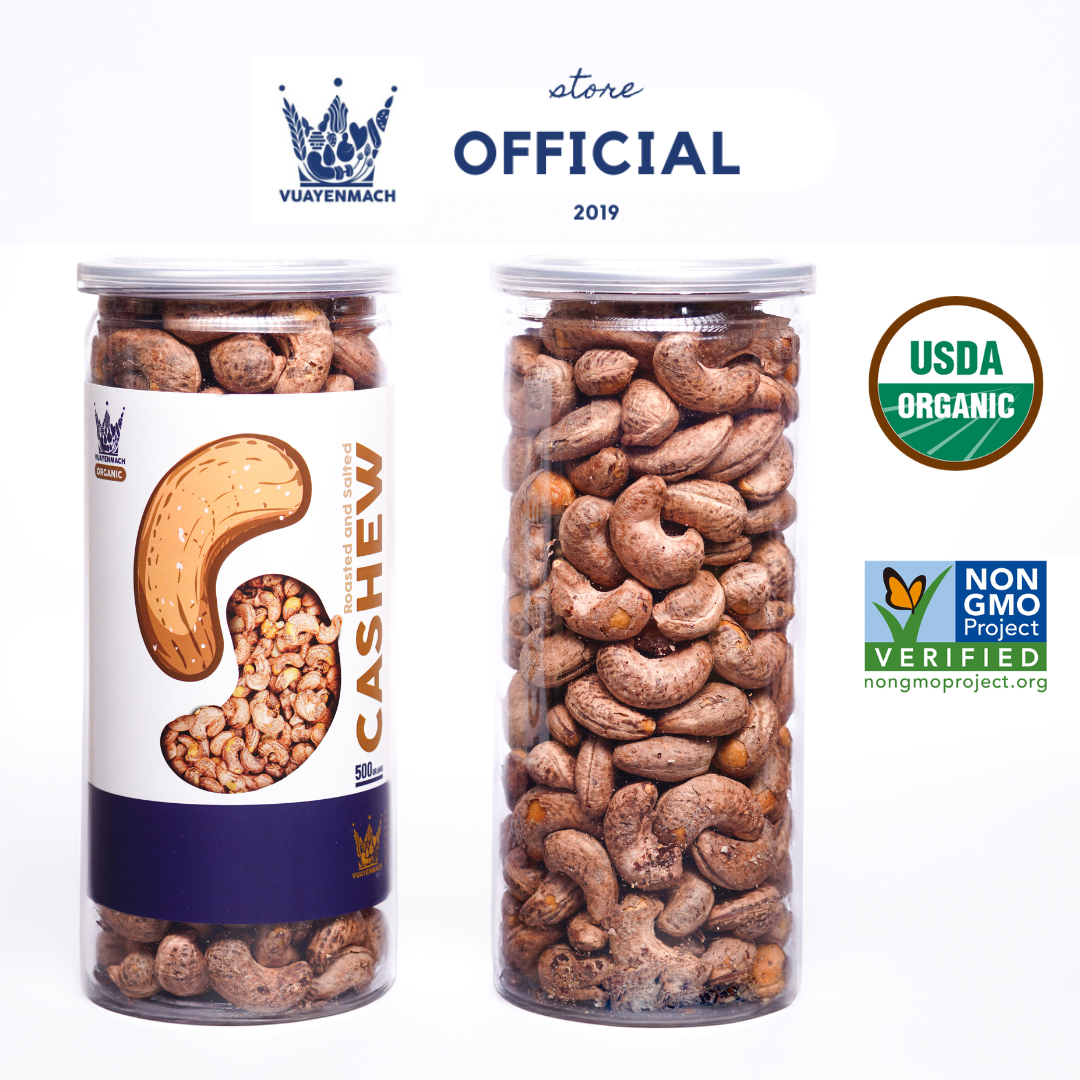 Hạt Điều Rang Muối Xuất Khẩu VUA YẾN MẠCH Ngon Nguyên Hạt Vỏ lụa Healthy Food