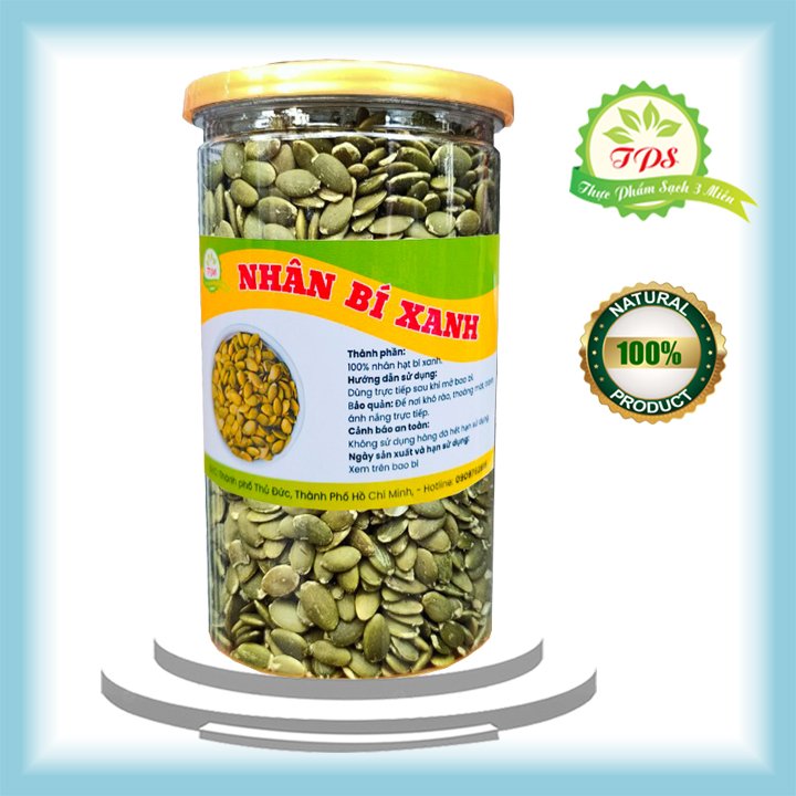 [TÙY CHỌN]500g/350g Nhân Hạt Bí Xanh Sấy Chín Nhập Khẩu Hiệu TPS