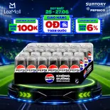 [SALE 15.6] Thùng 24 Lon Nước Uống Có Gaz Pepsi Không Calo, Không Đường (320ml/lon)