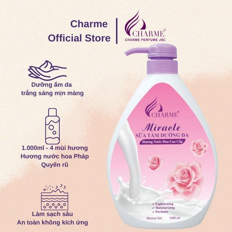 Sữa tắm hương nước hoa charme miracle 1000ml