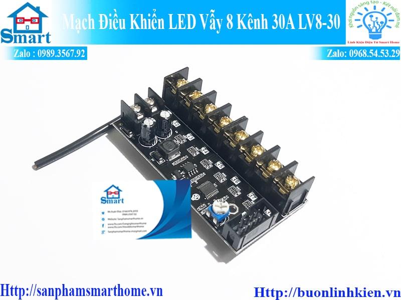 Mạch điều khiển led vẫy 8 kênh 30a lv8-30