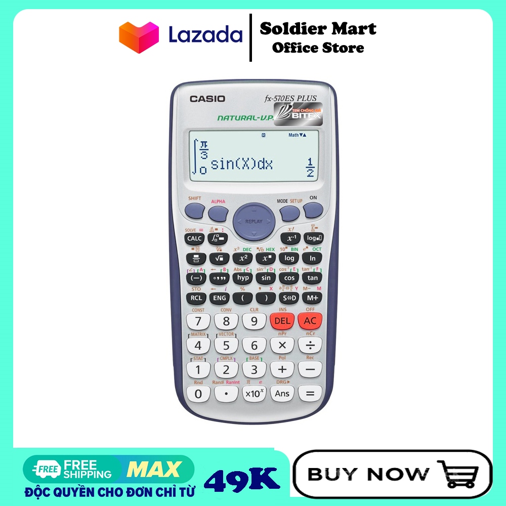 Máy tính học sinh casio fx 570vn plus - hàng chính hãng máy tính casio fx570vn plus máy tính học sinh casio fx-570es plus | máy tính 570 giá tốt tháng 7, 2022 | mua ngay máy tính casio fx570es plus giá tốt tháng 7, 2022