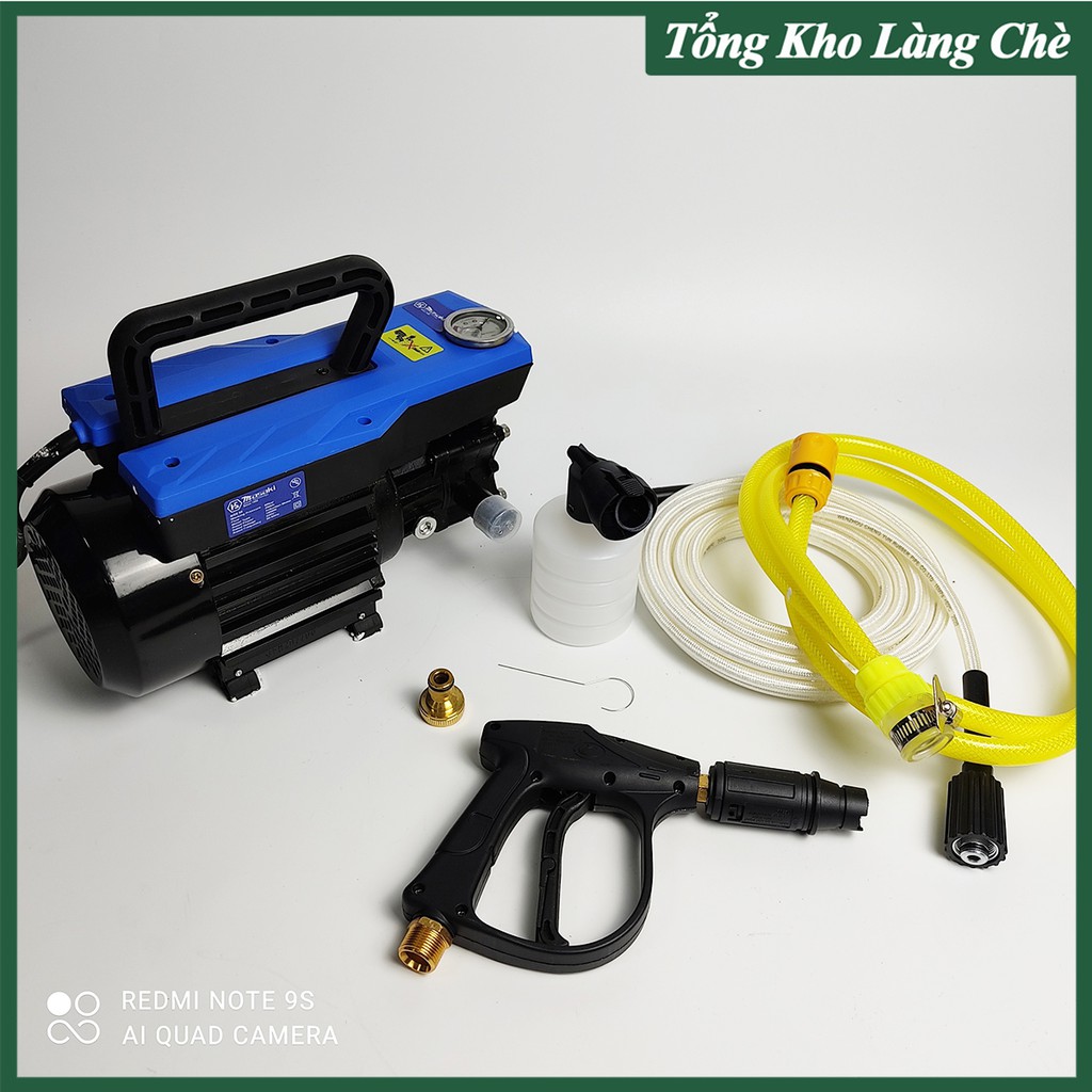 Máy rửa xe gia đình áp lực cao masaki - msk 90 1800w, dây đồng tốt, tặng bình bọt