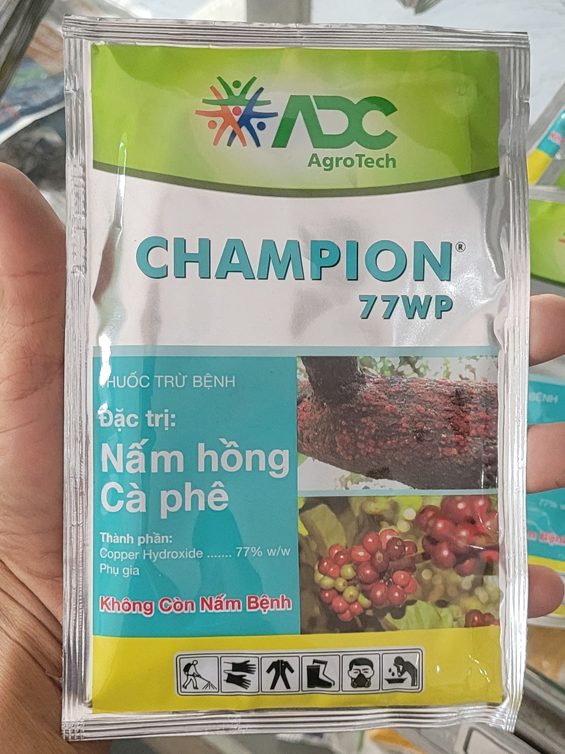 Thuốc trừ bệnh nấm hồng champion 77wp adc - gói 100g