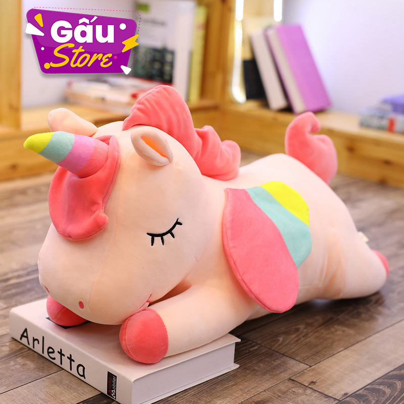 [HCM]Gấu bông ngựa kỳ lân 4 chiều vải cao cấp [nhiều màu] (nhiều Size)
