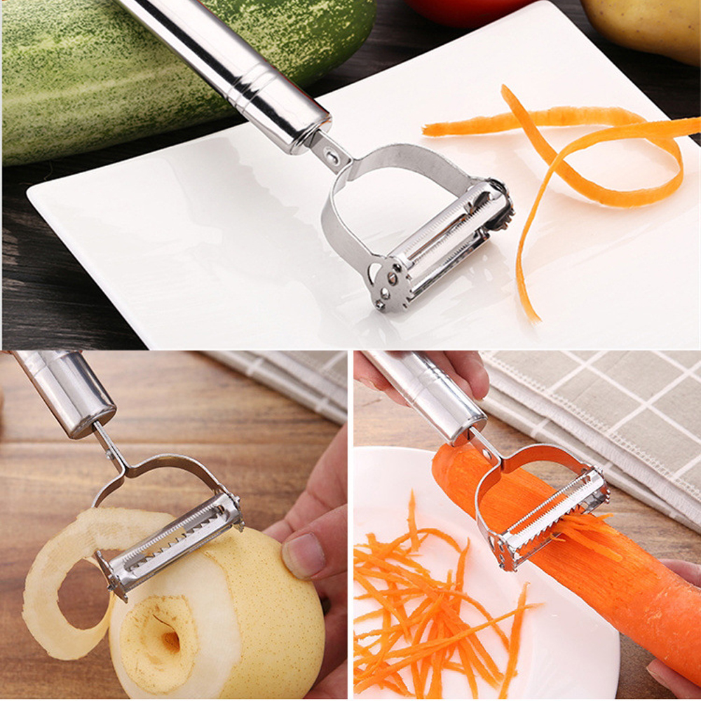 Nạo củ quả Inox đa năng chắc chắn bền bỉ - Dụng cụ bào và gọt chất liệu Inox, Nạo sợi, gọt vỏ rau củ quả