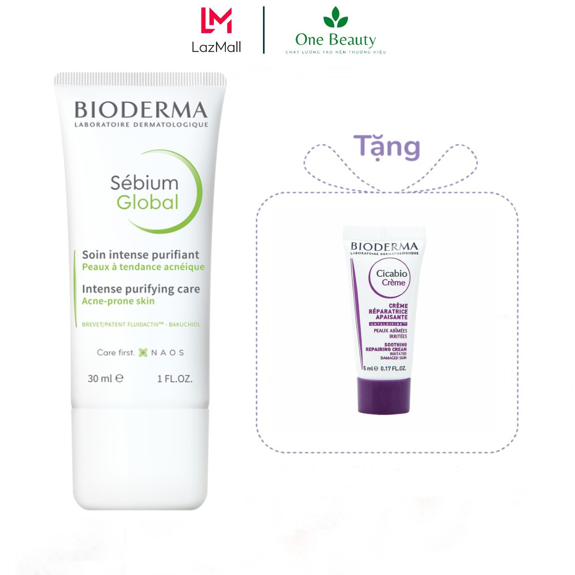 Kem dưỡng giảm mụn chuyên sâu cho da mụn nhẹ đến vừa Bioderma Sébium