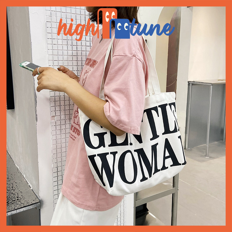 Túi tote bag vải canvas nữ tote bag túi xách vải, đeo vai kẹp nách