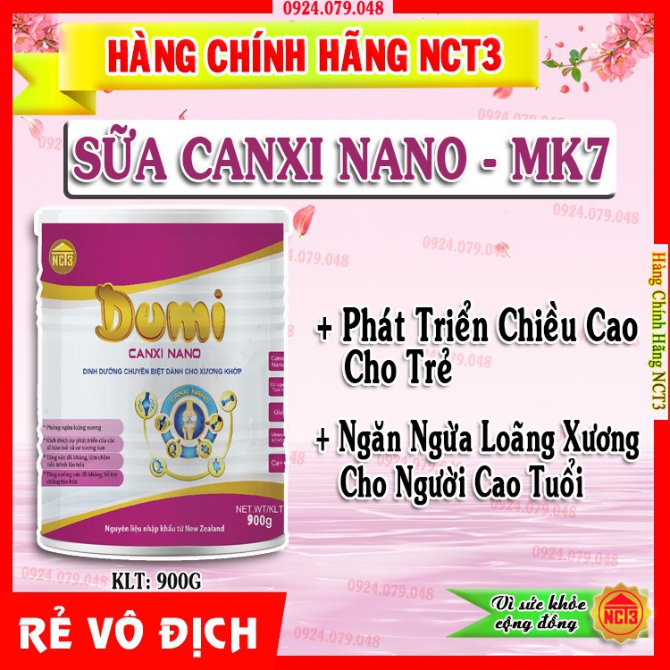 [Freeship + giảm 5% khi mua 2]( Rẻ vô địch ) Sữa Bột CANXI NANO , Tăng Chiều Cao, Ngăn Ngừa Loãng Xương (900g) [ Sản phẩm công ty NCT3 ]