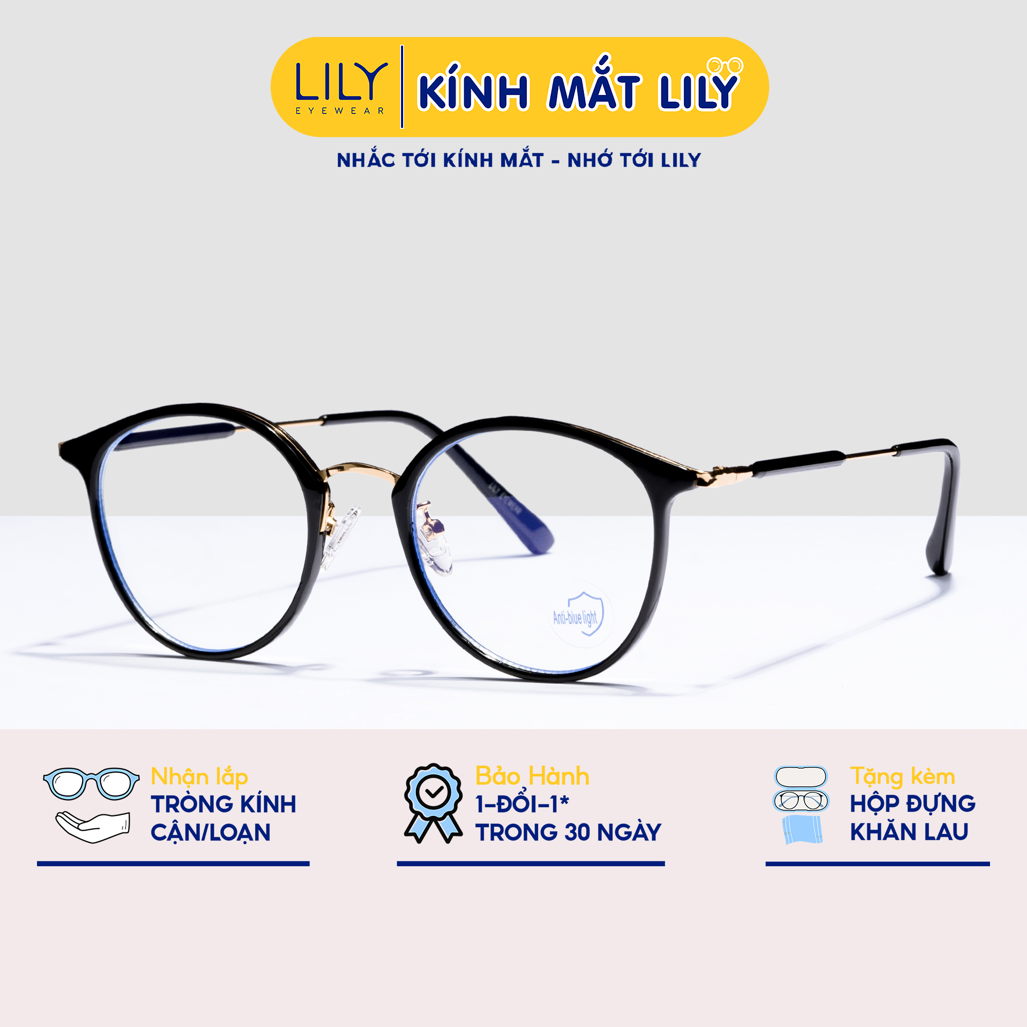 Gọng Kính Cận Loại Cao Cấp Thời Trang Hàn Quốc Nữ Lilyeyewear 8275 Nhiều Màu