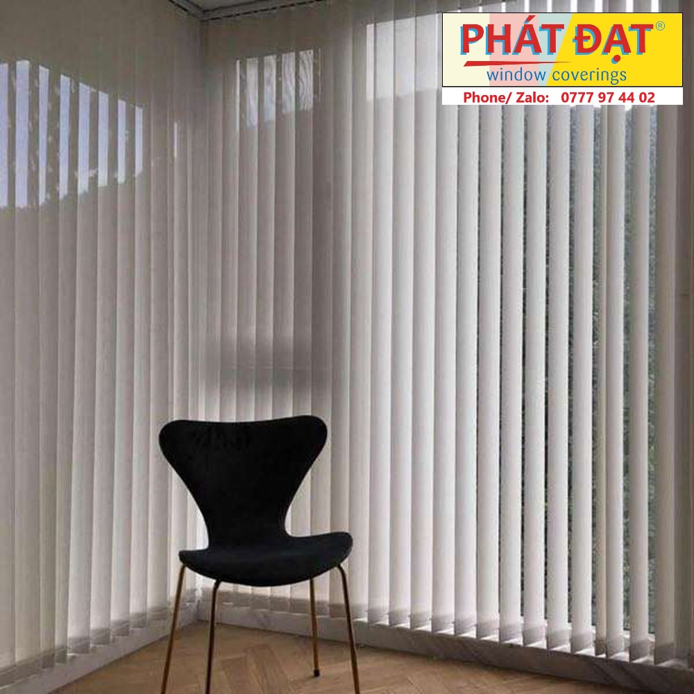 (Đặt theo kích thước) Rèm sáo lá, màn lá vải sọc 2 mặt 5 màu sắc, lá 90mm