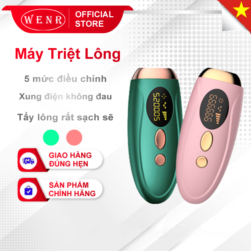 Máy triệt lông vĩnh viễn mini cầm tay IPL chính hãng, Máy triệt lông vĩnh viễn không đau xung điện, tẩy lông tay chân, nách, vùng kín tại