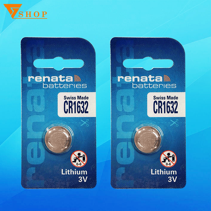 2 viên pin cr1632 renata 3v, pin remote cr1632