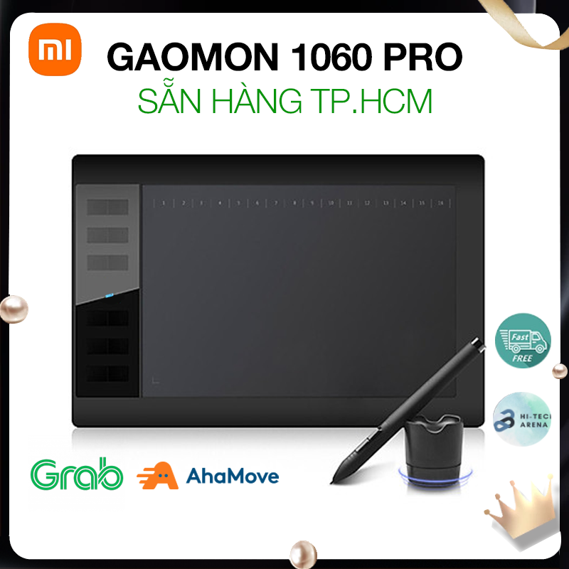 🔴[ĐANG SALE - HỎA TỐC HCM] Bảng vẽ điện tử GAOMON 1060 PRO 10x6 inches, cảm ứng nhạy, lực nhấn 8192, độ phân giải cao 5080 lpi, bản nâng cấp mới dùng cho Ps, Ai, FL, AutoCard - Saigon Tech phân phối chính hãng