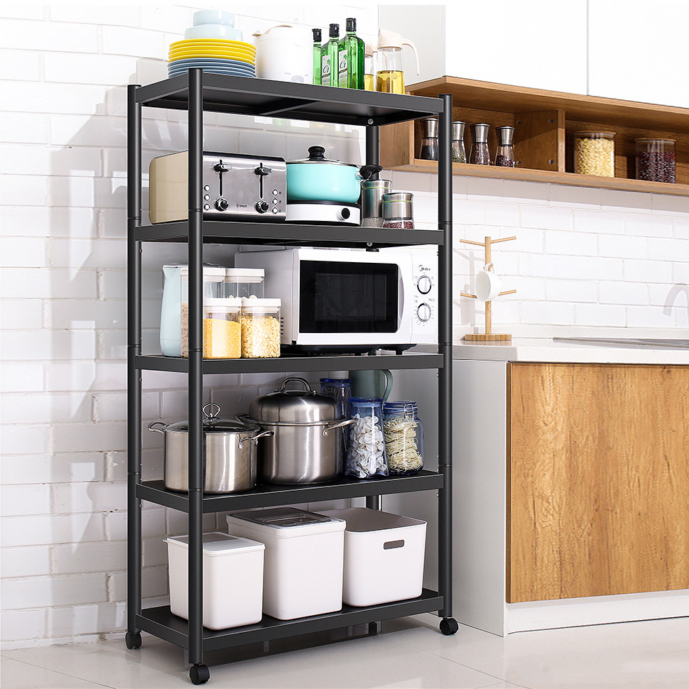 [ 𝐒𝐈𝐙𝐄 𝟔𝟎 ] Kệ Để Đồ Đa Năng Thép Sơn Đen Cao Cấp VANDO - Giá Để Đồ Nhà Bếp, Phòng Tắm, Kệ Trang Trí Gia Đình