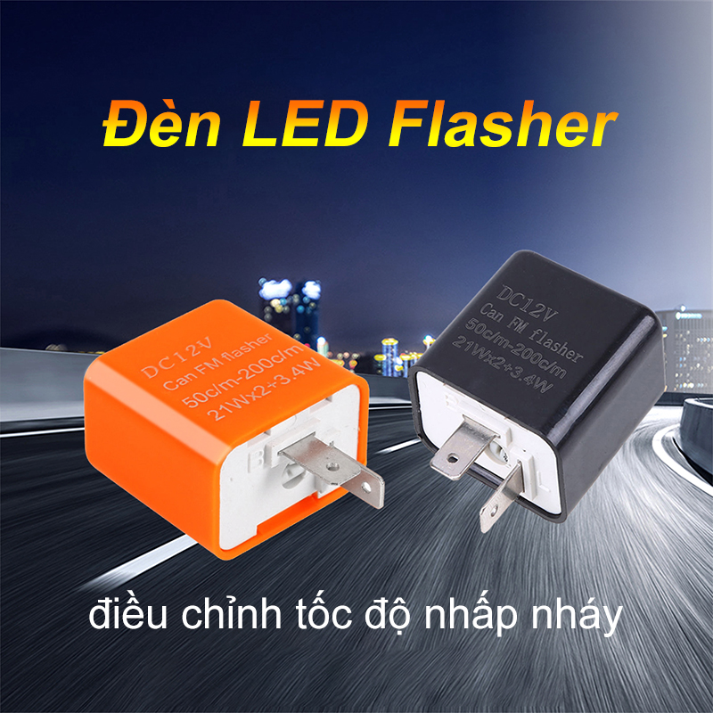 Có clip test - Cục chớp xi nhan điện tử xe máy 12v - Cục chớp điều chỉnh tốc độ chớp dùng cho xi nhan Led