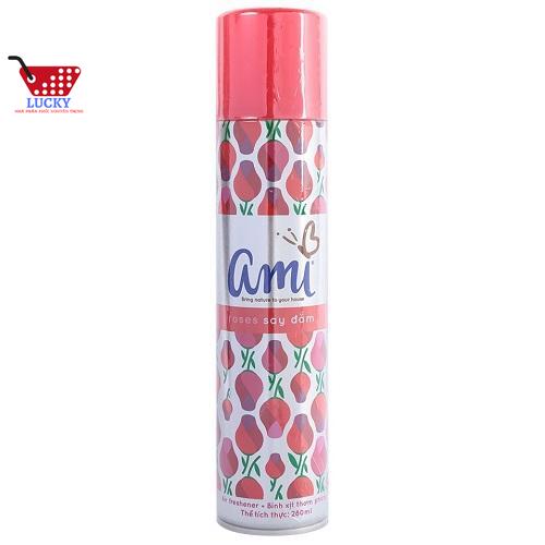 Bình xịt phòng Ami 280ml hương Hoa hồng say đắm
