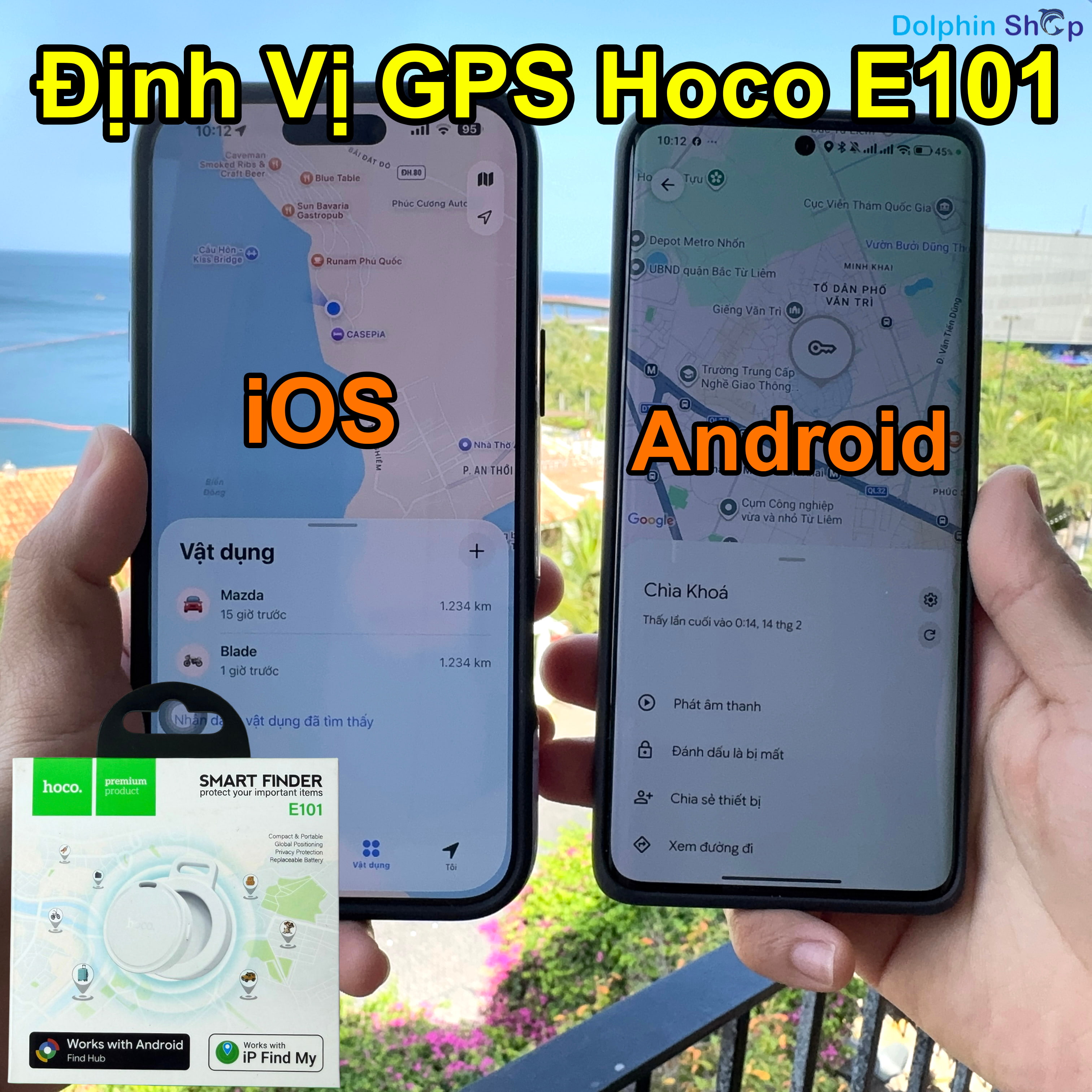 Định Vị GPS Hoco E101 Dùng Cho iOS & Android Giúp Theo Dõi Ô Tô, Xe Máy, Trẻ Em, Chống Thất Lạc Đồ