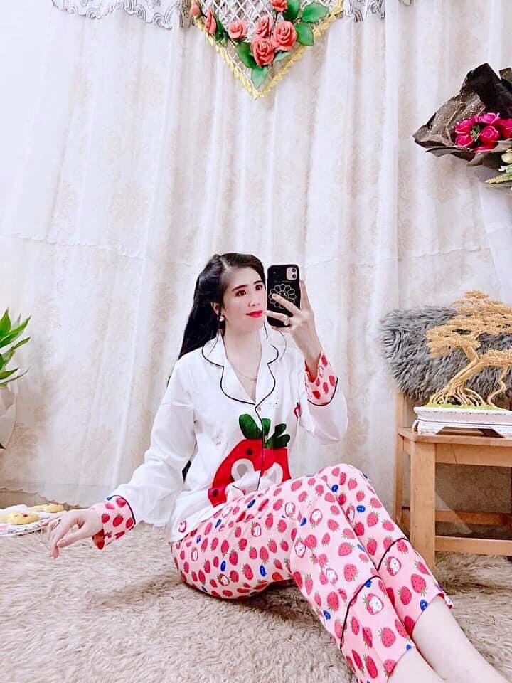 Bộ đồ ngủ pijama lụa mango cao cấp