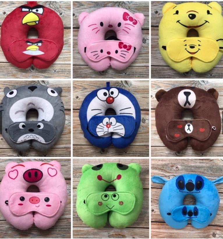 Gối Kê cổ chữ U kèm bịt mắt