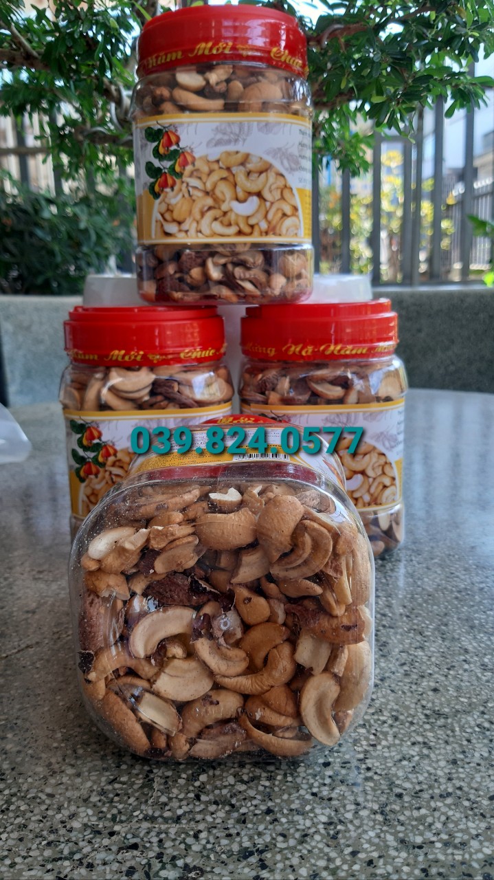 1kg hạt điều rang muối bể/vỡ đôi/ba/bốn thơm giòn - giá rẻ đóng hộp 500g