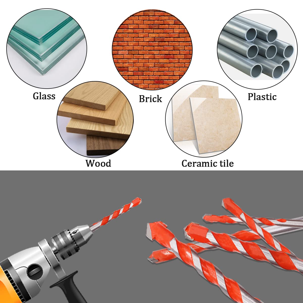1 mũi khoan đa năng, mũi khoan sắt kính gạch đá gỗ, chuôi lục giác hiệu senka, chọn size phi 6 đến phi 12mm