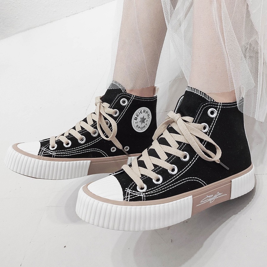 Giày nữ,giày thể thao cao cổ JiNe chữ ký kiểu dáng hàn quốc