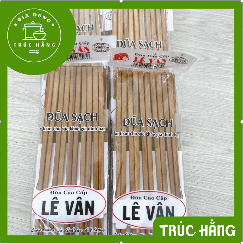 Set 10 Đôi đũa gỗ sao cao cấp - đũa chắc chắn