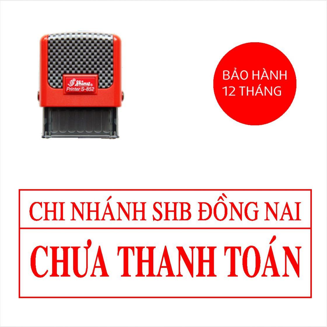 Con dấu 2 dòng Shiny S843 khắc theo yêu cầu
