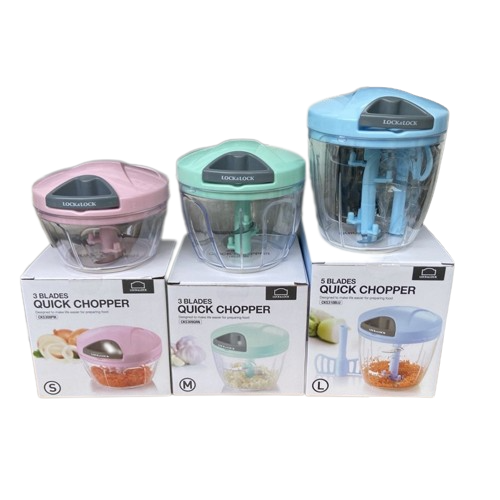 Lock&lock dụng cụ băm tỏi ớt, rau củ quả quick chopper đủ 3 size s-m-l và size mini 180ml- cks308, cks310, cks309 hàng chính hãng, giá tốt!