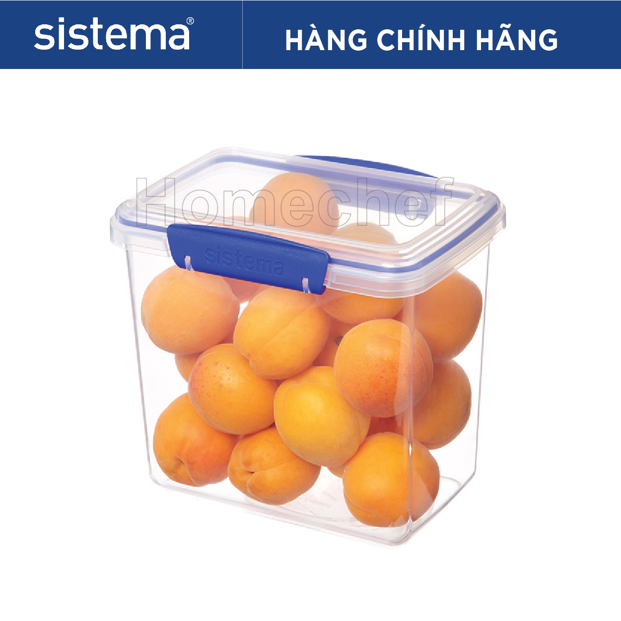 Hộp đựng thực phẩm Sistema 1.9L không chứa BPA, dùng lò vi sóng, máy rửa bát, sản xuất tại New Zealand - 1680