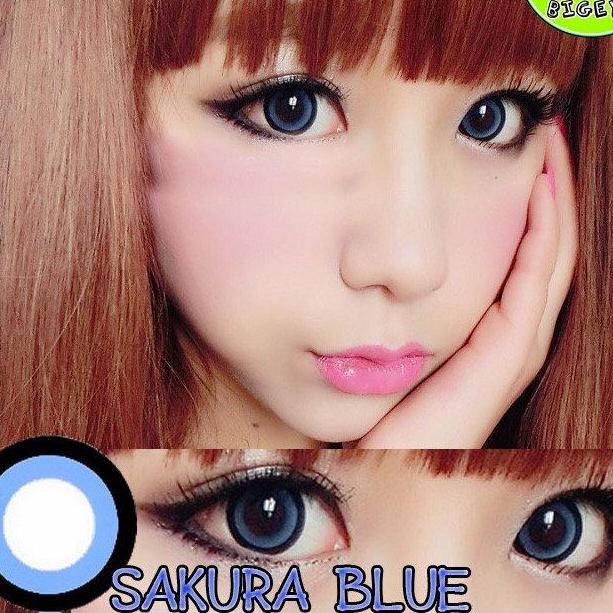 lens sakura blue - sử dụng 1 năm tặng kèm khây đựng