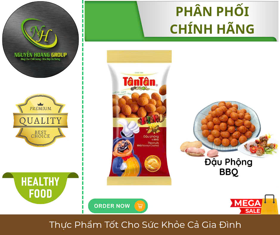 COMBO 10 GÓI - Đậu Phộng Tân Tân VỊ BBQ  gói 24gr