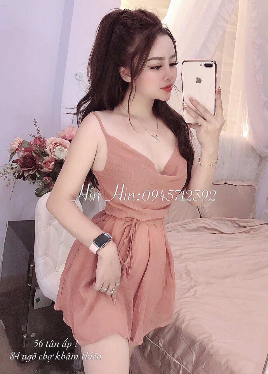 Jum voan 2 dây có lớt trong,chất vải mềm mịn bao mặc luôn nha khách-qc39