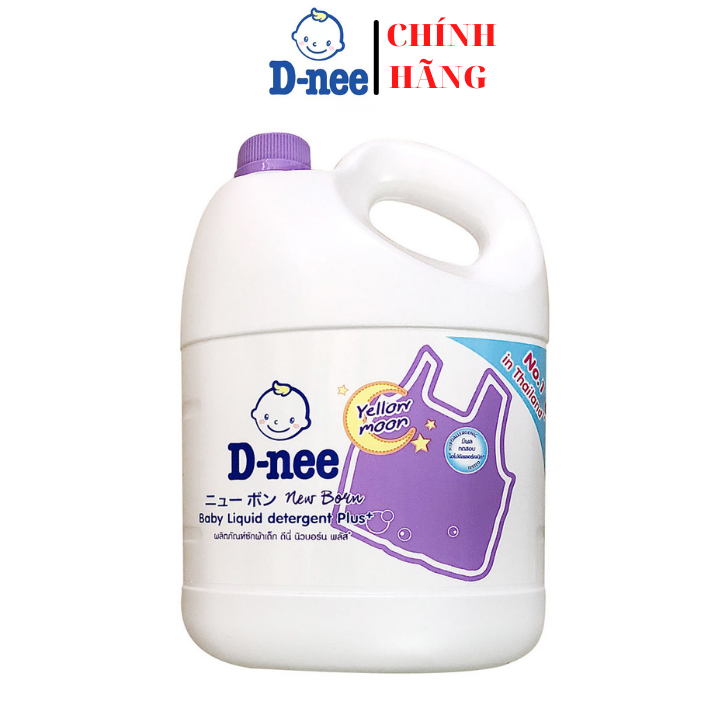 Dung dịch giặt quần áo cho bé d-nee - chai 3000ml nước giặt dnee màu tím