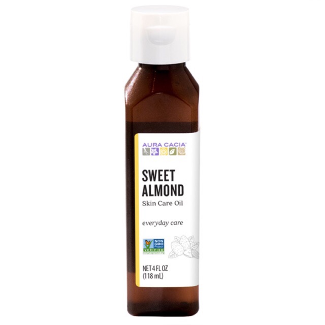 [Mẫu Mới] Dầu Hạnh Nhân Aura Cacia Sweet Almond 100% Pure Nguyên Chất 118Ml