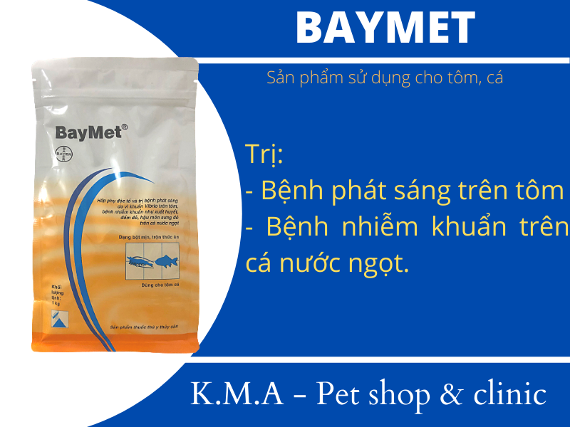 BAYMET  - SẢN PHẨM SỬ DỤNG CHO TÔM, CÁ (GÓI 1KG)