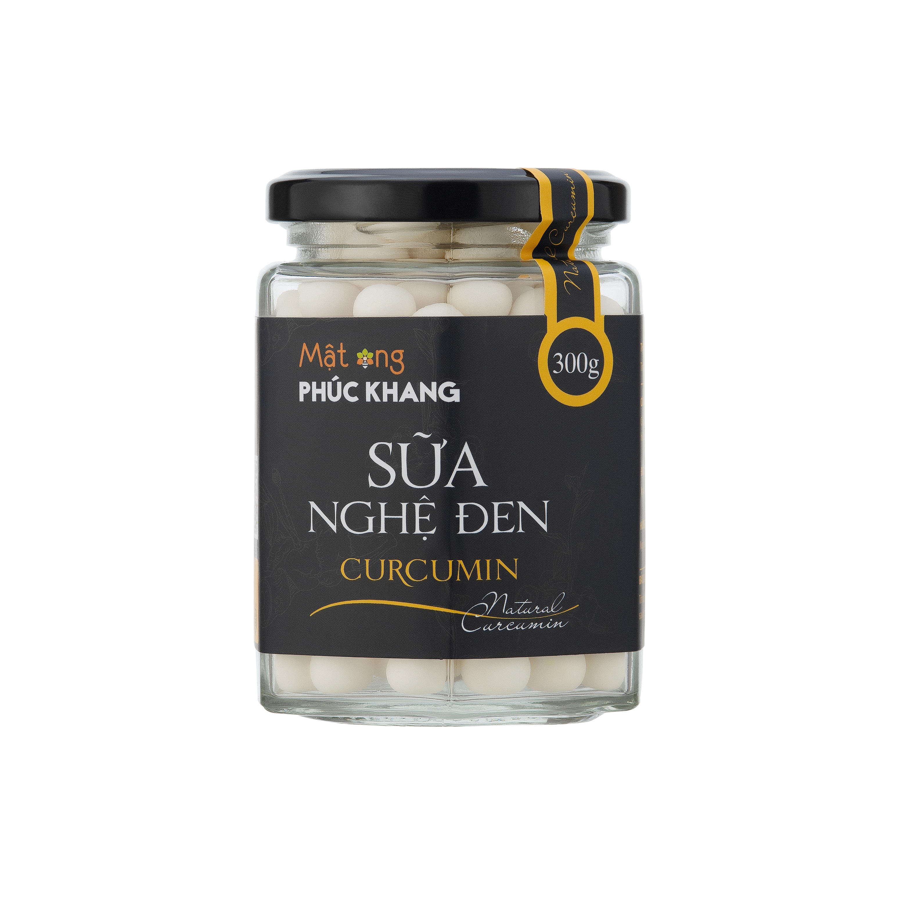 Sữa Nghệ Đen Curcumin Cao Cấp Phúc Khang Hũ 300g/hũ - Khuyến mại mua 5 tặng