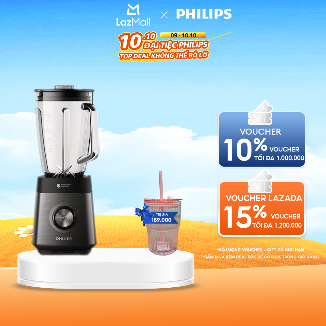 Máy Xay Sinh Tố Philips HR3041/00 - Hàng Phân Phối Chính Hãng