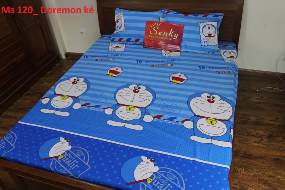 Bộ drap cotton poly hàn quốc doremon đáng yêu