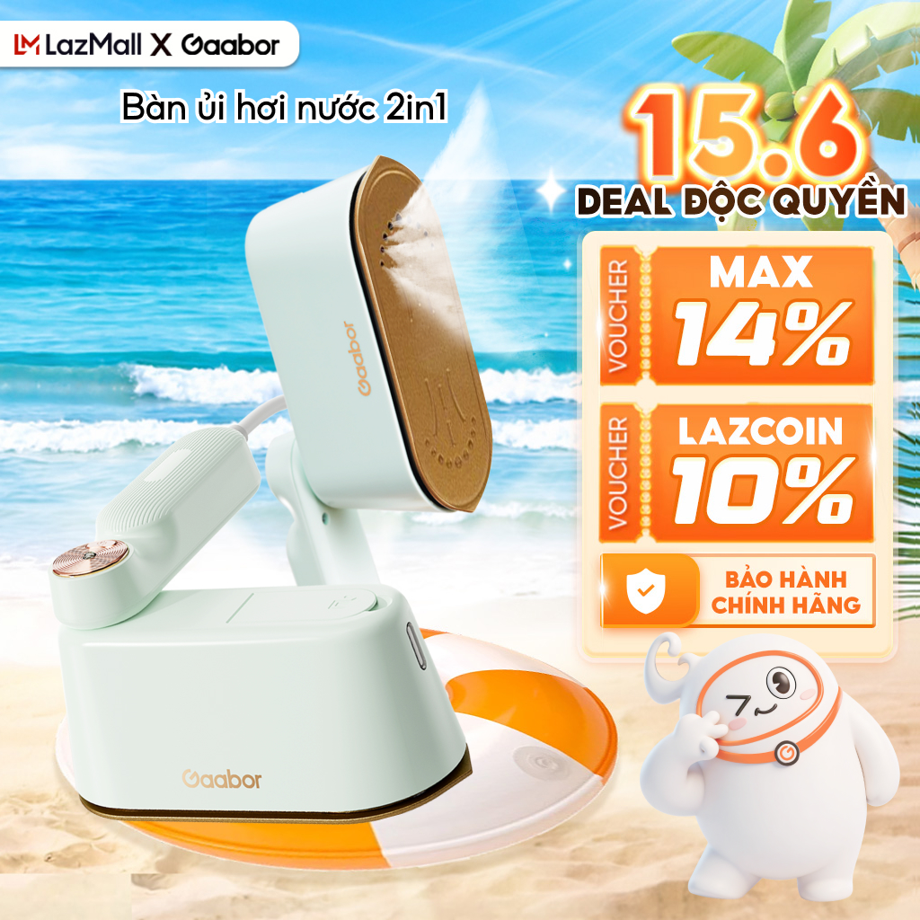 Bàn ủi hơi nước cầm tay gấp gọn Gaabor HM-M01A làm nóng nhanh 2 chế độ là nước và là khô tiện lợi - Bảo hành 12 tháng 1 đổi 1